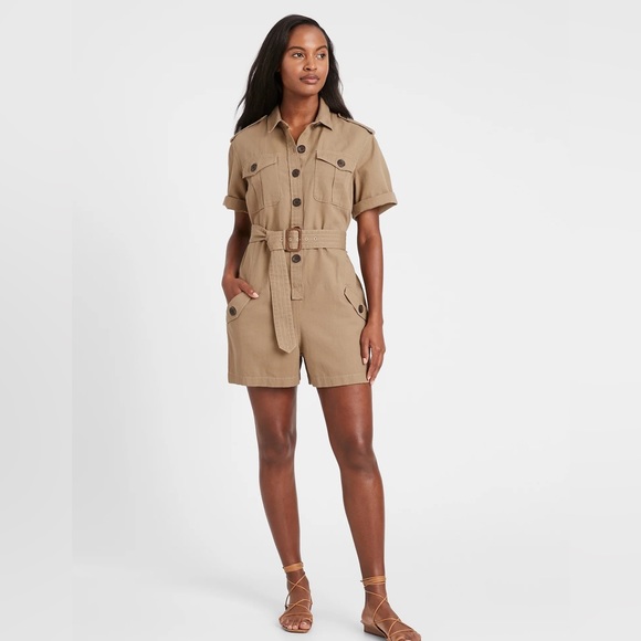 Banana republic tan heritage romper - Picture 1 of 4